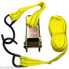 Ratchet Tie Down Cargo Straps 1  Inch X 13  Ft With S Hooks - 20 Lot Pack