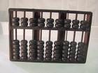 Wood   Brass Abacus Lotus Flower Type 9 Rods 63 Beads Original Antique Nice