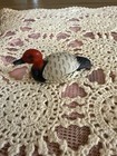 Vintage Enesco Miniature Duck Decoy 1983 Red Head Hong Kong