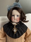 Antique Eugene Barrois French Poupee Bisque Head Fashion Doll 19th Century 17 h