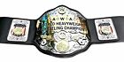 Awa World Heavyweight Championship Title Leather Belt 4mm Zinc Adul Size Replica