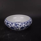 China Qing Qianlong Blue And White Porcelain Lotus Design Brush Washer Bowl 5 1 