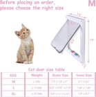 Cat Door Flap Weatherproof Abs 7 5x7 8in 4-way Locking Medium Pet Door