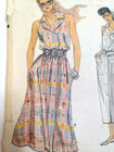 Vogue 9205 Dress Sleeveless Sewing Pattern Ladies 6 8 10 Uc Vtg Pockets Summer