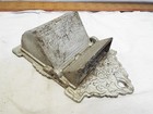 Cast Iron Lidded Double Pocket Wall Match Safe Holder Victorian Fireplace Tool