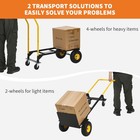 2-in-1 Convertible Foldable Hand Truck   Platform Cart Dolly For Moving Warehous
