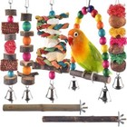  Bird Chew Toys  7 Packs Parakeet Natural Wood Toys Parrot Hanging Cage 7 Pcs