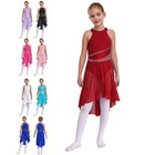 Us Girls Rhinestones Dress Lyrical Dance Leotard Contemporary Ballet Dancewear