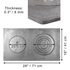 Cast Iron Stove Kitchen Flange Oven Rings Bbq Grill Barbecue Cooking Heavy Duty
