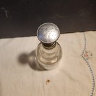 Vintage Glass Bottle W ironing Sprinkler Cap Cork Laundry 