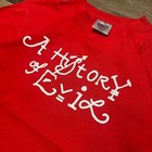 Oneita A History Of Evil Single Stitch T Shirt Mens Large Red Vintage 90s Usa