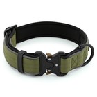 Plutus Pet Tactical Dog Collar  Reflective  Adjustable Heavy L  Ranger Green 