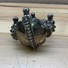 Antique Sterling Silver Bangle Bracelet     Handcrafted Rajasthan India Jewelry