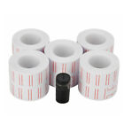 600 roll Price Gun Sticker Refill Mx 5500 Paper White Red Line Labels  Free Ink