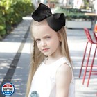 Oaoleer Big Hair Bows For Girls 12 Pcs 6  Black Grosgrain Ribbon Large Boutiq