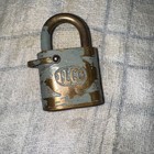Vintage Ilco Brass Padlock Antique Lock No Key Old Tool Box Chest Trunk Lock
