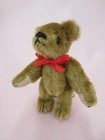Plush Teddy Bear 3  Miniature  Artist Signed Handmade Jordan Bears  Glass Eyes
