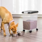 Iris Usa Airtight Pet Food Storage Bin With Snap Lock Lid   Wheels  Black  used 