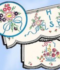 1950s Vintage Vogart Embroidery Transfer 287 Uncut Floral Pillowcase Motifs
