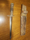 Ww2 Wwii Theater Fighting Knife Dagger Sheath Id Sgt Joseph Failla 27th Inf Div 