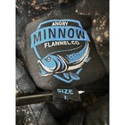 Angry Minnow Clothing Co mens L Plaid Flannel Shirts Hamm s Beer Patches Euc