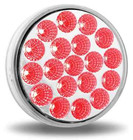  4  19 Led Trux Dual Revolution 4  Round Clear Lens Stop Tail Back-up Flange Kit