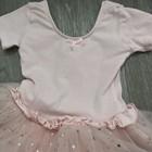Pink Ballet Dance Leotard Dancina Tulle Size 5 Short Sleeve