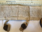 15th Century Dutch Legal Charter W  2 Wax Seals  Dated 1422
