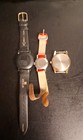 Vtg Mickey Mouse Ingersoll Wind Up  25 Yr  35 Yr Anniversary Watches  4 Parts 