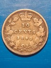Silver Canada Canadian Victoria 1892 T-6 Dime  10 Cents  Nice Coin 