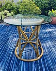 Authentic Mcguire Vintage Rattan Bentwood Side Table  Excellent Uship Delivery  