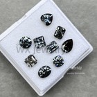 Moissanite Loose Stones Grey Moissanite Multishape Brilliant Cut Certificate