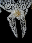 Antique  Berta Collar Long Lappets Cluny  11 Design Handmade Bobbin Lace England