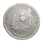 1832 Colonial Canada Nova Scotia Half Penny Token Thistle Charleton