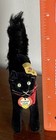 Wow All Id Steiff 4    Standing Vintage Black Velvet Halloween Tom Cat Mohair Tail