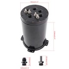 Black Fuel Surge Tank 2 8l For Single Or 2 6l For Dual 39-40mm Pumps 8an Ports