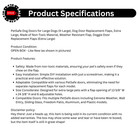 Petsafe Dog Door Large Dog Weather Resistant Replacement Flaps Extra Large Xl