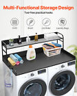 Washer Dryer Countertop With Shelf 54 x27  Wooden Washer Dryer Cover Black