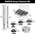 260 Pcs 15mm Snap Fastener Kit Tool Snap Button Kit Snaps For Leather Diy Craft