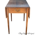 Antique Walnut Inlaid Pembroke Table Pa 1800 Line Inlay Hepplewhite Federal