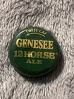 Vtg Genesee Beer Bottle Caps Lot Of 4 Used Plastic Lined Different     