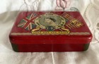 1953 Queen Elizabeth Ii Red Metal Tin Box Coronation Souvenir Long May She Reign