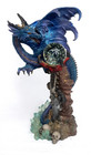 Large 16  Gothic Dragon Resin Statue - Colour-changing Led Light-up Glass Orb