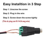 20pcs Of Speaker Wire Cable To Audio Rca Male Connector Adapter Jack Plug Lot