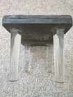 Antique Industrial   Electrician Stool Or Stand With Wagner Glass Legs