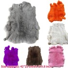 Dye Colorful Natural Tanned Rabbit Fur Soft Hide Pelt Skins Fabric Sew Trim Soft