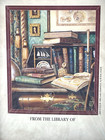 Antioch Vintage Bookplates Desk And Library Scene In Sealed Box Usa Made 3 x4 