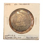 1909 El Salvador 1 Peso Silver Coin 0 900 Fine Km 115 2 Variety