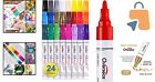 Vibrant 24-color Permanent Paint Marker Set - Perfect For Crafts   Art Projects