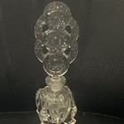 Vintage Lobster Perfume Bottle Cut Clear Glass Crystal Stopper   Base Art Deco